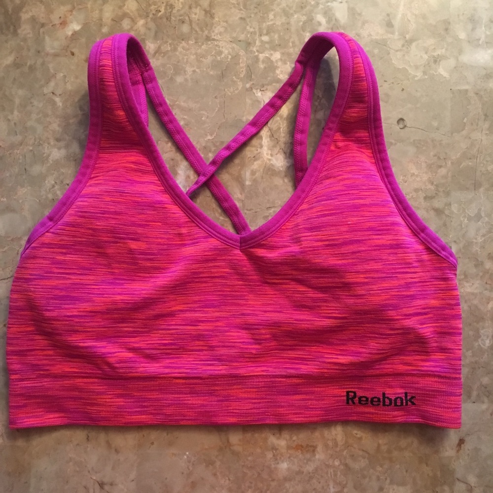 Reebok pink sports bra